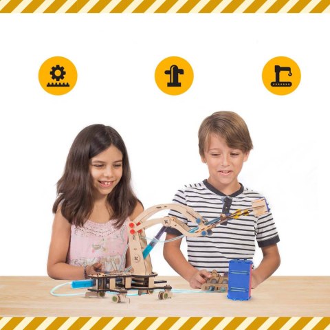 Smartivity Drewniane Mechaniczne Puzzle 3D - Żuraw Hydrauliczny Smartivity