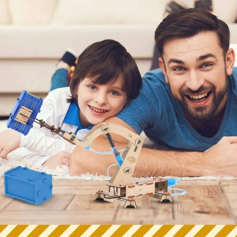 Smartivity Drewniane Mechaniczne Puzzle 3D - Żuraw Hydrauliczny Smartivity