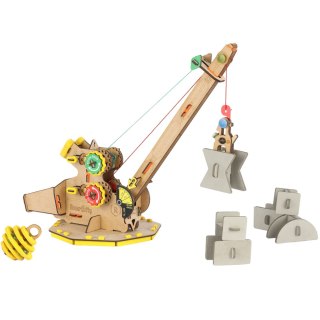 Smartivity Drewniane Mechaniczne Puzzle 3D - Żuraw Konstrukcyjny Smartivity