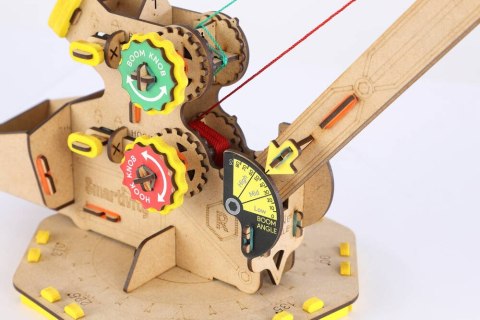 Smartivity Drewniane Mechaniczne Puzzle 3D - Żuraw Konstrukcyjny Smartivity