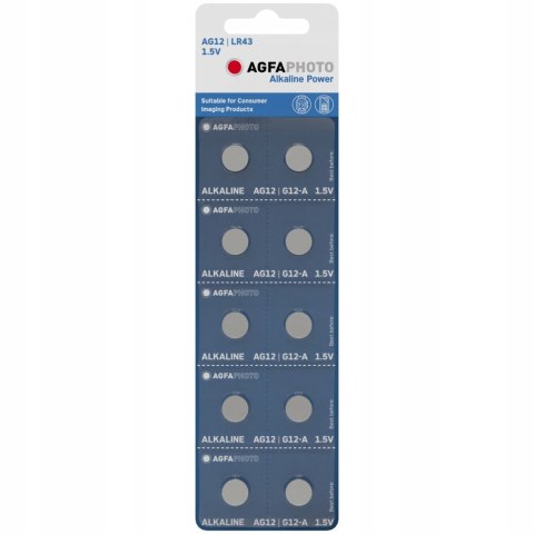 10x BATERIA GUZIKOWA AGFAPHOTO AG12 LR43 1.5V ALK AGFAPHOTO 10x BATERIA GUZIKOWA AGFAPHOTO AG12 LR43 1.5V ALK AGFAPHOTO