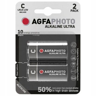2x BATERIA AGFAPHOTO ULTRA C LR14 R14 ALKALICZNA AGFAPHOTO