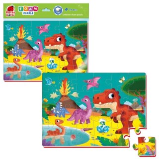 PIANKOWE PUZZLE A4 DINOZAURY WULKAN UKŁADANKA EDUKACYJNA ROTER KAFER Roter Kafer