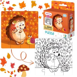 PUZZLE KOLOROWANKA 2w1 MOTYW JEŻYKA DWUSTRONNA KREATYWNA ZABAWA DLA DZIECI DODO