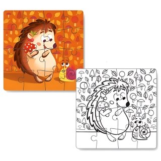 PUZZLE KOLOROWANKA 2w1 MOTYW JEŻYKA DWUSTRONNA KREATYWNA ZABAWA DLA DZIECI DODO