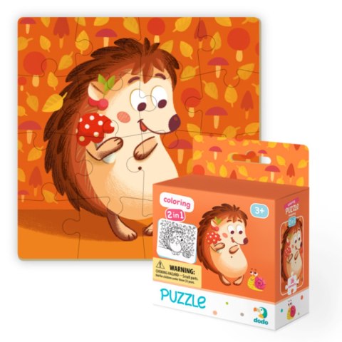 PUZZLE KOLOROWANKA 2w1 MOTYW JEŻYKA DWUSTRONNA KREATYWNA ZABAWA DLA DZIECI DODO