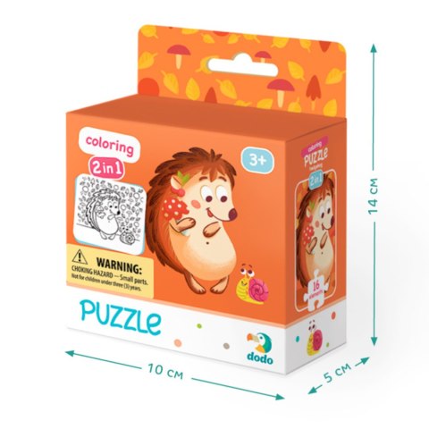 PUZZLE KOLOROWANKA 2w1 MOTYW JEŻYKA DWUSTRONNA KREATYWNA ZABAWA DLA DZIECI DODO