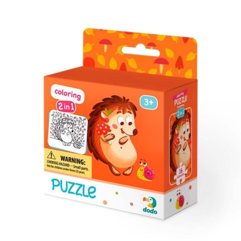 PUZZLE KOLOROWANKA 2w1 MOTYW JEŻYKA DWUSTRONNA KREATYWNA ZABAWA DLA DZIECI DODO