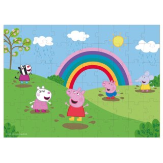 PUZZLE ŚWINKA PEPPA 60 ELEMENTÓW PEPPA PIG UKŁADANKA DLA NAJMŁODSZYCH DODO