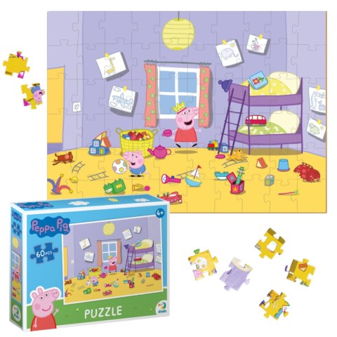 PUZZLE "ŚWINKA PEPPA" ZABAWA 60 ELEMENTÓW KOLOROWA UKŁADANKA DLA DZIECI DODO PUZZLE "ŚWINKA PEPPA" ZABAWA 60 ELEMENTÓW KOLOROWA UKŁADANKA DLA DZIECI DODO