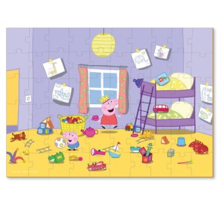 PUZZLE "ŚWINKA PEPPA" ZABAWA 60 ELEMENTÓW KOLOROWA UKŁADANKA DLA DZIECI DODO