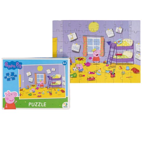PUZZLE "ŚWINKA PEPPA" ZABAWA 60 ELEMENTÓW KOLOROWA UKŁADANKA DLA DZIECI DODO PUZZLE "ŚWINKA PEPPA" ZABAWA 60 ELEMENTÓW KOLOROWA UKŁADANKA DLA DZIECI DODO