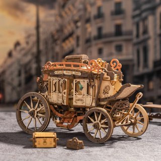 ROBOTIME Drewniane Puzzle Model 3D - Pozytywka Dyliżans Bryczka Robotime