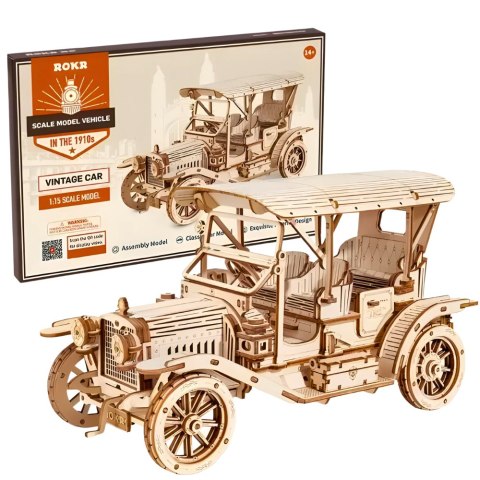 ROBOTIME Drewniane Puzzle Model 3D - Zabytkowe Auto Robotime