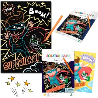 ZDRAPKA ARTYSTYCZNA "SUPERBOHATEROWIE" MALOWANIE METODĄ SCRATCH DLA DZIECI DODO