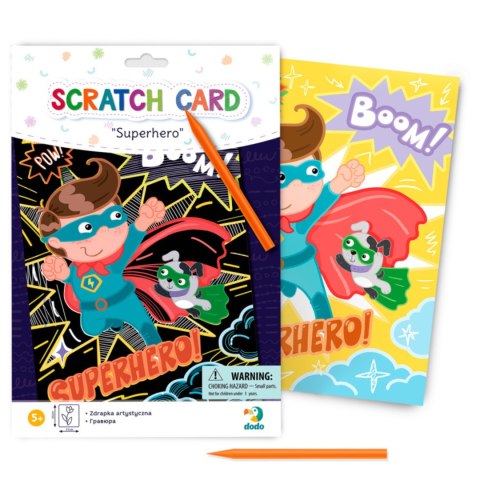 ZDRAPKA ARTYSTYCZNA "SUPERBOHATEROWIE" MALOWANIE METODĄ SCRATCH DLA DZIECI DODO