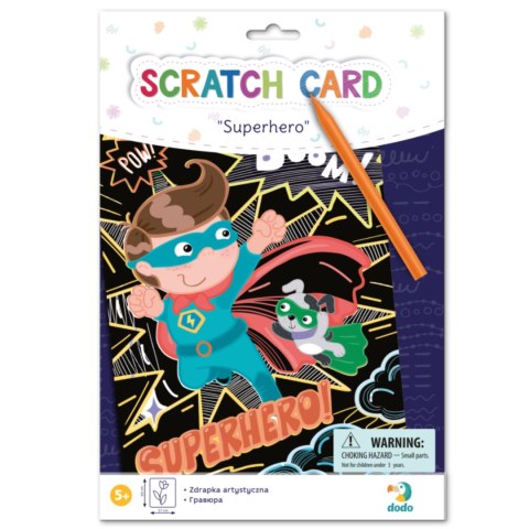 ZDRAPKA ARTYSTYCZNA "SUPERBOHATEROWIE" MALOWANIE METODĄ SCRATCH DLA DZIECI DODO