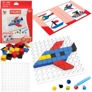 MOZAIKA DLA DZIECI 59 KLOCKÓW + AKCESORIA Import ProNice
