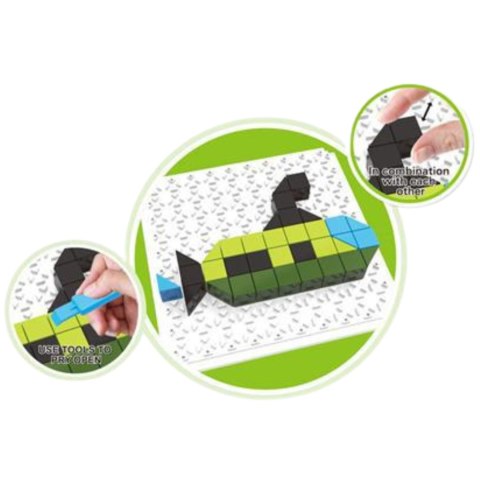 MOZAIKA DLA DZIECI 59 KLOCKÓW + AKCESORIA Import ProNice