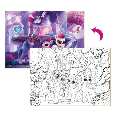 PUZZLE 2w1 "MY LITTLE PONY" 60 ELEMENTÓW KOLOROWANKA I UKŁADANKA W JEDNYM DODO