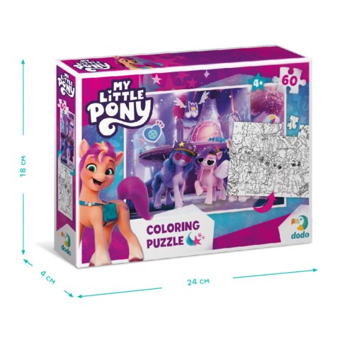 PUZZLE 2w1 "MY LITTLE PONY" 60 ELEMENTÓW KOLOROWANKA I UKŁADANKA W JEDNYM DODO