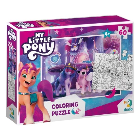 PUZZLE 2w1 "MY LITTLE PONY" 60 ELEMENTÓW KOLOROWANKA I UKŁADANKA W JEDNYM DODO