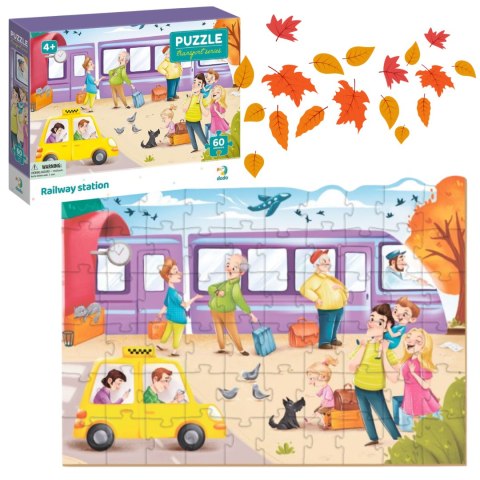 PUZZLE "DWORZEC KOLEJOWY" KOLOROWA UKŁADANKA 60 ELEMENTÓW DLA NAJMŁODSZYCH DODO PUZZLE "DWORZEC KOLEJOWY" KOLOROWA UKŁADANKA 60 ELEMENTÓW DLA NAJMŁODSZYCH DODO