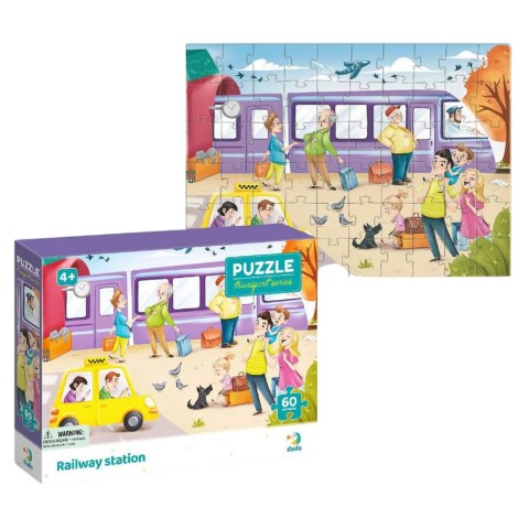 PUZZLE "DWORZEC KOLEJOWY" KOLOROWA UKŁADANKA 60 ELEMENTÓW DLA NAJMŁODSZYCH DODO PUZZLE "DWORZEC KOLEJOWY" KOLOROWA UKŁADANKA 60 ELEMENTÓW DLA NAJMŁODSZYCH DODO