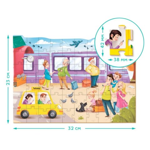 PUZZLE "DWORZEC KOLEJOWY" KOLOROWA UKŁADANKA 60 ELEMENTÓW DLA NAJMŁODSZYCH DODO PUZZLE "DWORZEC KOLEJOWY" KOLOROWA UKŁADANKA 60 ELEMENTÓW DLA NAJMŁODSZYCH DODO