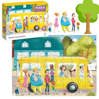 PUZZLE "GWAR OBOK AUTOBUSU" KOLOROWA I UROCZA UKŁADANKA 60 ELEMENTÓW DODO