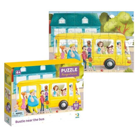 PUZZLE "GWAR OBOK AUTOBUSU" KOLOROWA I UROCZA UKŁADANKA 60 ELEMENTÓW DODO PUZZLE "GWAR OBOK AUTOBUSU" KOLOROWA I UROCZA UKŁADANKA 60 ELEMENTÓW DODO