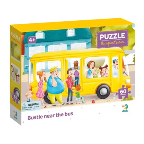PUZZLE "GWAR OBOK AUTOBUSU" KOLOROWA I UROCZA UKŁADANKA 60 ELEMENTÓW DODO PUZZLE "GWAR OBOK AUTOBUSU" KOLOROWA I UROCZA UKŁADANKA 60 ELEMENTÓW DODO