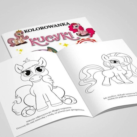 Kolorowanka z naklejkami Kucyki Wydawnictwo Martel Kolorowanka z naklejkami Kucyki Wydawnictwo Martel