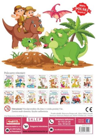 Kolorowanka z naklejkami Zabawne dinozaury Wydawnictwo Martel
