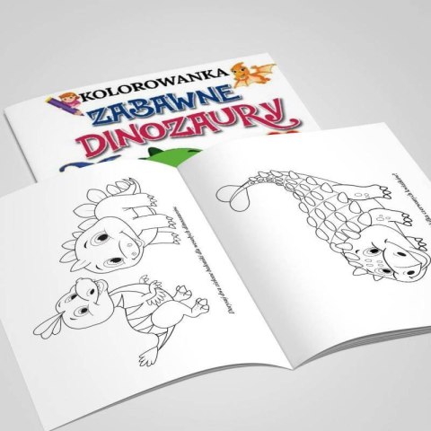 Kolorowanka z naklejkami Zabawne dinozaury Wydawnictwo Martel Kolorowanka z naklejkami Zabawne dinozaury Wydawnictwo Martel
