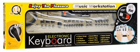 Beżowy Keyboard dla dzieci 5+ Mikrofon + Nagrywanie + USB MP3 - model nr 811 Beżowy Keyboard dla dzieci 5+ Mikrofon + Nagrywanie + USB MP3 - model nr 811