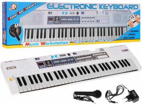 Biały Keyboard dla dzieci 5+ Mikrofon + Nagrywanie + Głośniki Stereo - model nr 008 Biały Keyboard dla dzieci 5+ Mikrofon + Nagrywanie + Głośniki Stereo - model nr 008