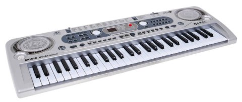 Srebrny Keyboard dla dzieci 5+ Mikrofon + Nagrywanie USB - model nr 824 Srebrny Keyboard dla dzieci 5+ Mikrofon + Nagrywanie USB - model nr 824