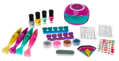 Zestaw do manicure dla dziewczynki 6+ Salon piękności 20 el. Lakiery + Pisaki do paznokci Zestaw do manicure dla dziewczynki 6+ Salon piękności 20 el. Lakiery + Pisaki do paznokci