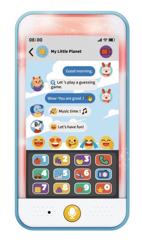 Multifunkcyjny Smartphone Hola dla dzieci 6m+ Interaktywne Przyciski + Funkcja Nagrywania + 2 Tryby zabawy Multifunkcyjny Smartphone Hola dla dzieci 6m+ Interaktywne Przyciski + Funkcja Nagrywania + 2 Tryby zabawy