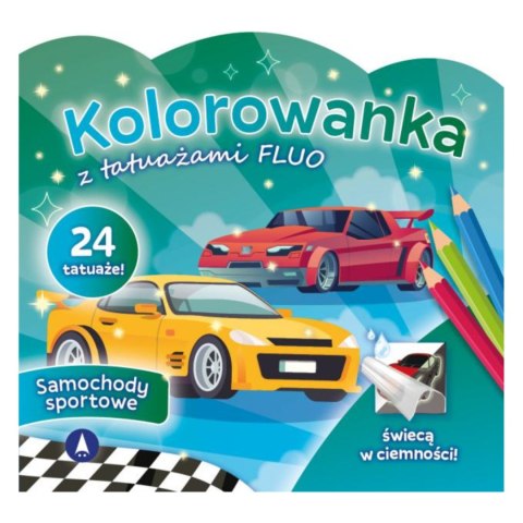 KOLOROWANKA Z TATUAŻAMI FLUO - SAMOCHODY SPORTOWE KOLOROWANKA Z TATUAŻAMI FLUO - SAMOCHODY SPORTOWE