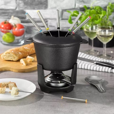 FONDUE ŻELIWNE ZESTAW DLA 6 OSÓB KINGHOFF KH-1195 KINGHOFF