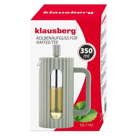 ZAPARZACZ TŁOKOWY DO KAWY/HERBATY 350ml KLAUSBERG KB-7745 ZIELONY KLAUSBERG