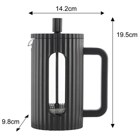 ZAPARZACZ TŁOKOWY DO KAWY/HERBATY 600ml KLAUSBERG KB-7746 CZARNY KLAUSBERG