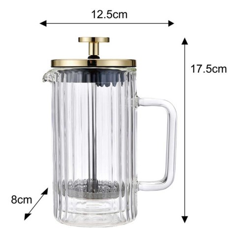 ZAPARZACZ TŁOKOWY DO KAWY/HERBATY TERMICZNY 600ml KLAUSBERG KB-7759 KLAUSBERG