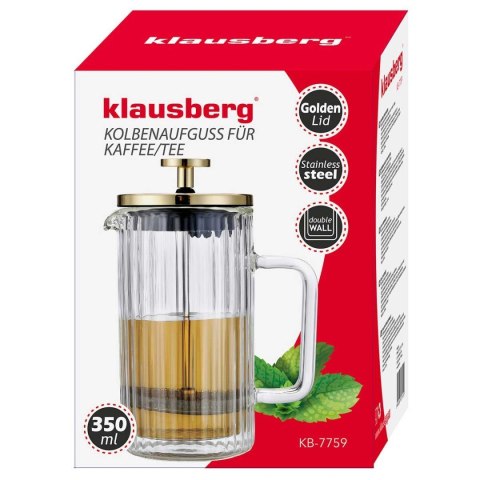 ZAPARZACZ TŁOKOWY DO KAWY/HERBATY TERMICZNY 600ml KLAUSBERG KB-7759 KLAUSBERG
