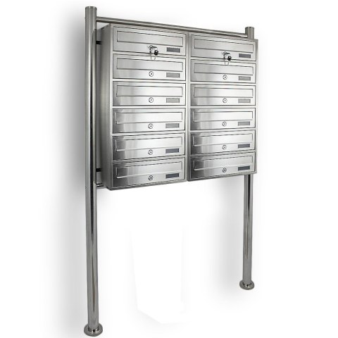 SKRZYNKA POCZTOWA LOKATORSKA 2X6 METALLIC STAL NIERDZEWNA BITUXX SKRZYNKA POCZTOWA LOKATORSKA 2X6 METALLIC STAL NIERDZEWNA BITUXX
