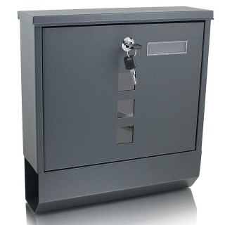 SKRZYNKA POCZTOWA NA LISTY Z GAZETNIKIEM ZE STALI INOX BITUXX