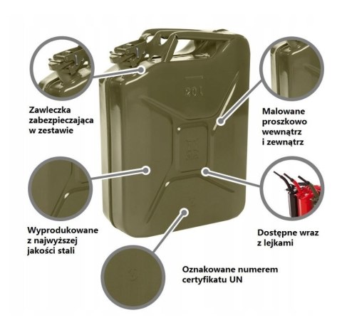 STALOWY KANISTER NA PALIWO 20LITRÓW BITUXX BITUXX STALOWY KANISTER NA PALIWO 20LITRÓW BITUXX BITUXX