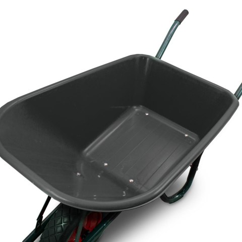 TACZKA OGRODOWA 100L 250KG MISA PVC CZARNE KOŁO PU BITUXX